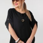 Bluzka dla puszystych wiskoza luźny krój