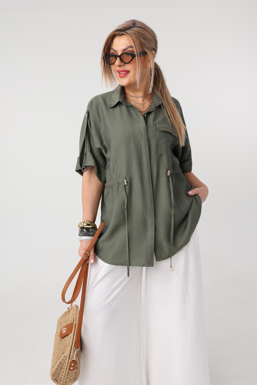Bluzka damska duże rozmiary koszulowa styl casual