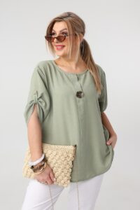 Bluzka dla puszystych wiskoza luźny krój