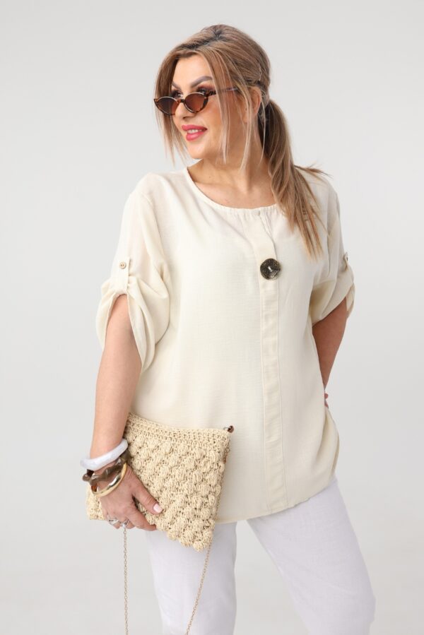 Bluzka dla puszystych wiskoza luźny krój