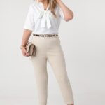 spodnie damskie z wysokim stanem duże rozmiary