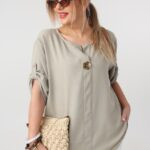 Bluzka dla puszystych wiskoza luźny krój