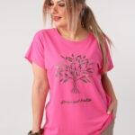 Bluzka damska duże rozmiary z nadrukiem