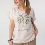 Bluzka damska duże rozmiary z nadrukiem