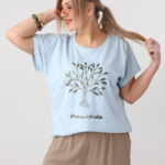 Bluzka damska duże rozmiary z nadrukiem