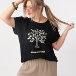 Bluzka damska duże rozmiary z nadrukiem