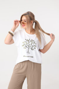 Bluzka damska duże rozmiary z nadrukiem