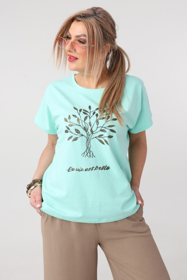 Bluzka damska duże rozmiary z nadrukiem