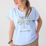 Bluzka damska duże rozmiary z nadrukiem