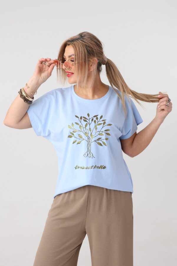 Bluzka damska duże rozmiary z nadrukiem