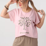 Bluzka damska duże rozmiary z nadrukiem