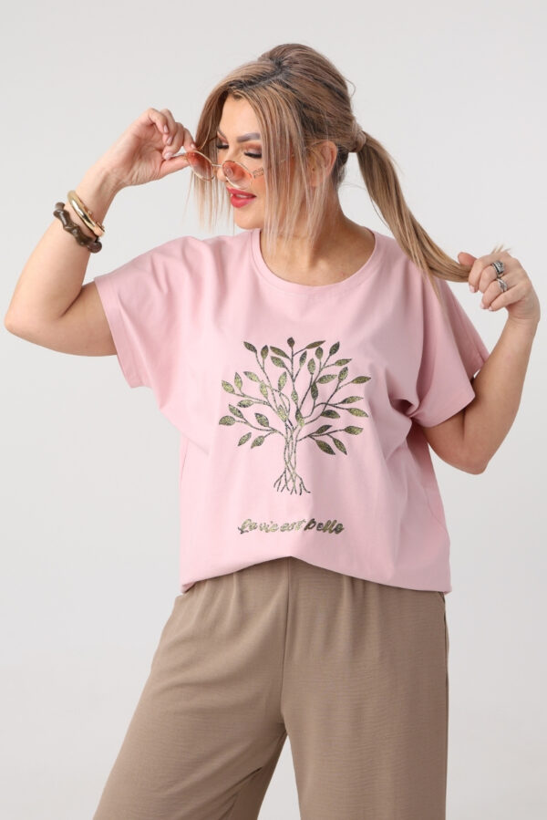 Bluzka damska duże rozmiary z nadrukiem