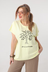 Bluzka damska duże rozmiary z nadrukiem