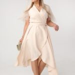 Sukienka duże rozmiary beżowa