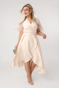 Sukienka duże rozmiary beżowa