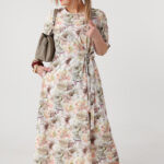 Sukienka koktajlowa plus size rozkloszowana