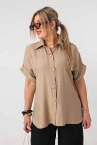 Bluzka damska duże rozmiary koszulowa styl casual
