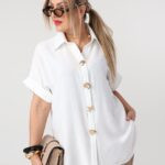 Bluzka damska duże rozmiary koszulowa styl casual