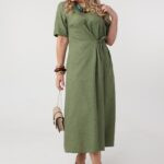 sukienka rozkloszowana plus size do pracy, sukienka luźna duży rozmiar 42-50 dla puszystych