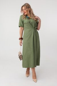 sukienka rozkloszowana plus size do pracy, sukienka luźna duży rozmiar 42-50 dla puszystych