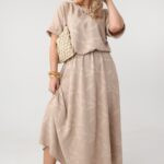 sukienka rozkloszowana plus size do pracy, sukienka luźna duży rozmiar 42-48 dla puszystych