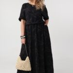 sukienka rozkloszowana plus size do pracy, sukienka luźna duży rozmiar 42-48 dla puszystych