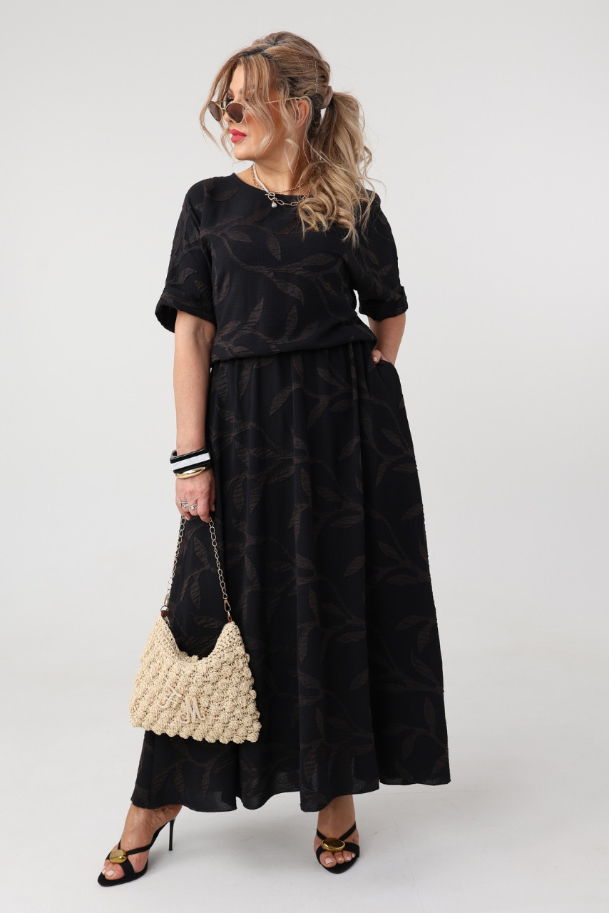 sukienka rozkloszowana plus size do pracy, sukienka luźna duży rozmiar 42-48 dla puszystych