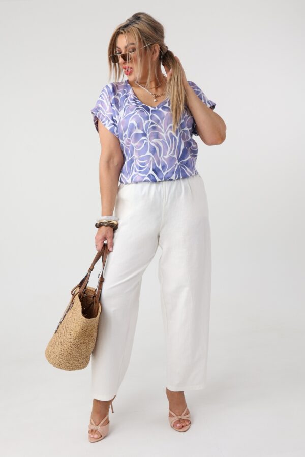 Spodnie materiałowe damskie plus size szerokie