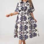 Granatowo-kremowa-sukienka-plus-size-letnia-w-modne-wzory 46-52 (2)