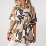 Elegancka bluzka plus size we wzory