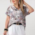 wzorzysta bluzka damska plus size