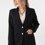 Żakiet damski plus size klasyczny czarny 42-50