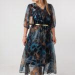 Sukienka szyfonowa plus size w modny wzór 44-52