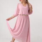 Sukienka-szyfonowa-plus-size-pudrowy-róż-44-52 (6)