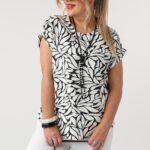 wzorzysta bluzka damska plus size