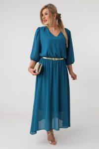 Szyfonowa sukienka plus size elegancka długa sukienka XXL dla puszystych kobiet