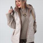 Kamizelka damska plus size z kapturem – pikowany bezrękawnik XXL dla puszystych kobiet