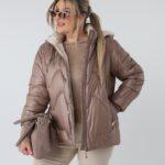 Pikowana kurtka przejściowa plus size – lekka kurtka damska XXL w dużych rozmiarach dla puszystych kobiet