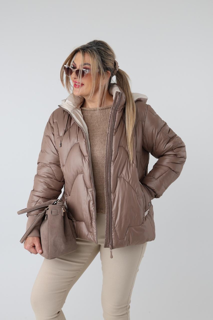 Pikowana kurtka przejściowa plus size – lekka kurtka damska XXL w dużych rozmiarach dla puszystych kobiet