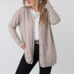 Sweter na guziki rozpinany PLUS SIZE – damski sweter XXL z miękkiej dzianiny dla puszystych kobiet