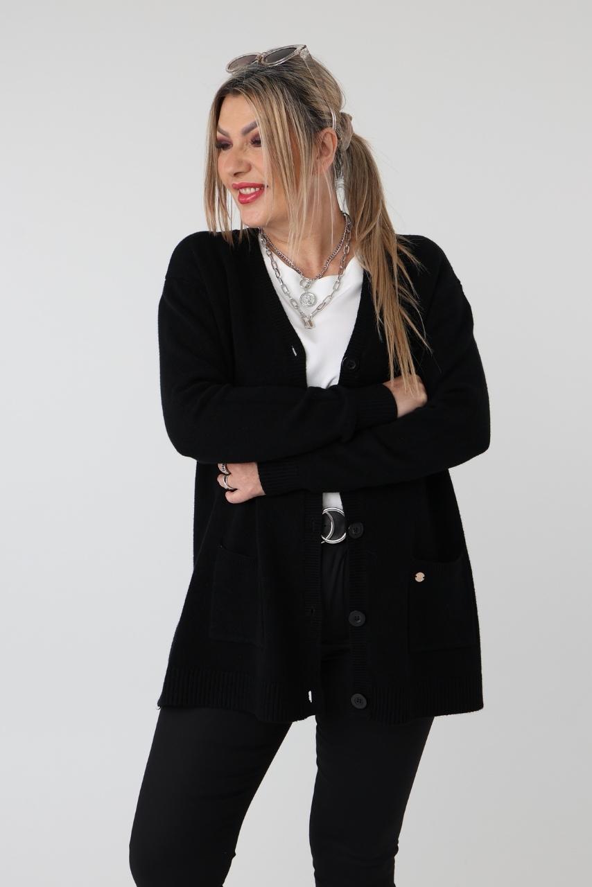 Sweter na guziki rozpinany PLUS SIZE – damski sweter XXL z miękkiej dzianiny dla puszystych kobiet