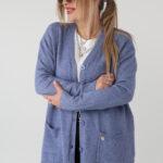 Sweter na guziki rozpinany PLUS SIZE – damski sweter XXL z miękkiej dzianiny dla puszystych kobiet