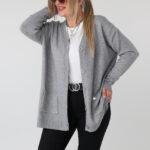 Sweter na guziki rozpinany PLUS SIZE – damski sweter XXL z miękkiej dzianiny dla puszystych kobiet