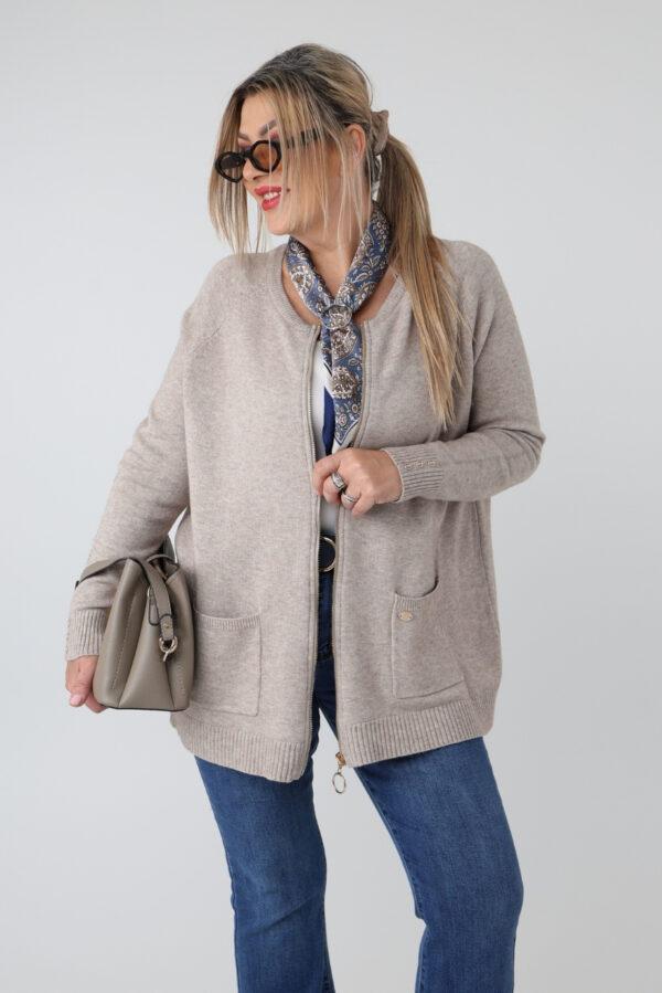 sweter rozpinany plus size