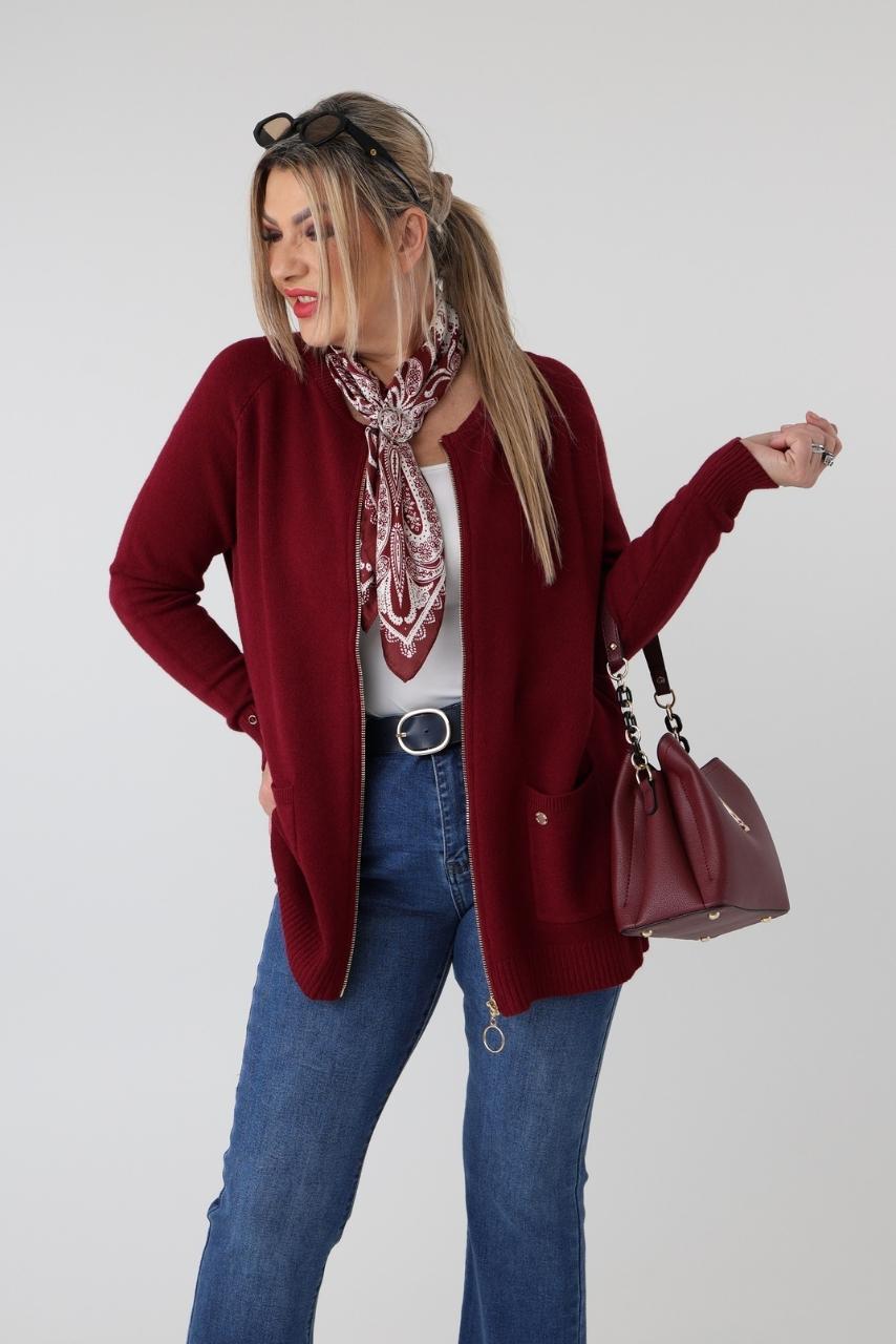 sweter rozpinany plus size
