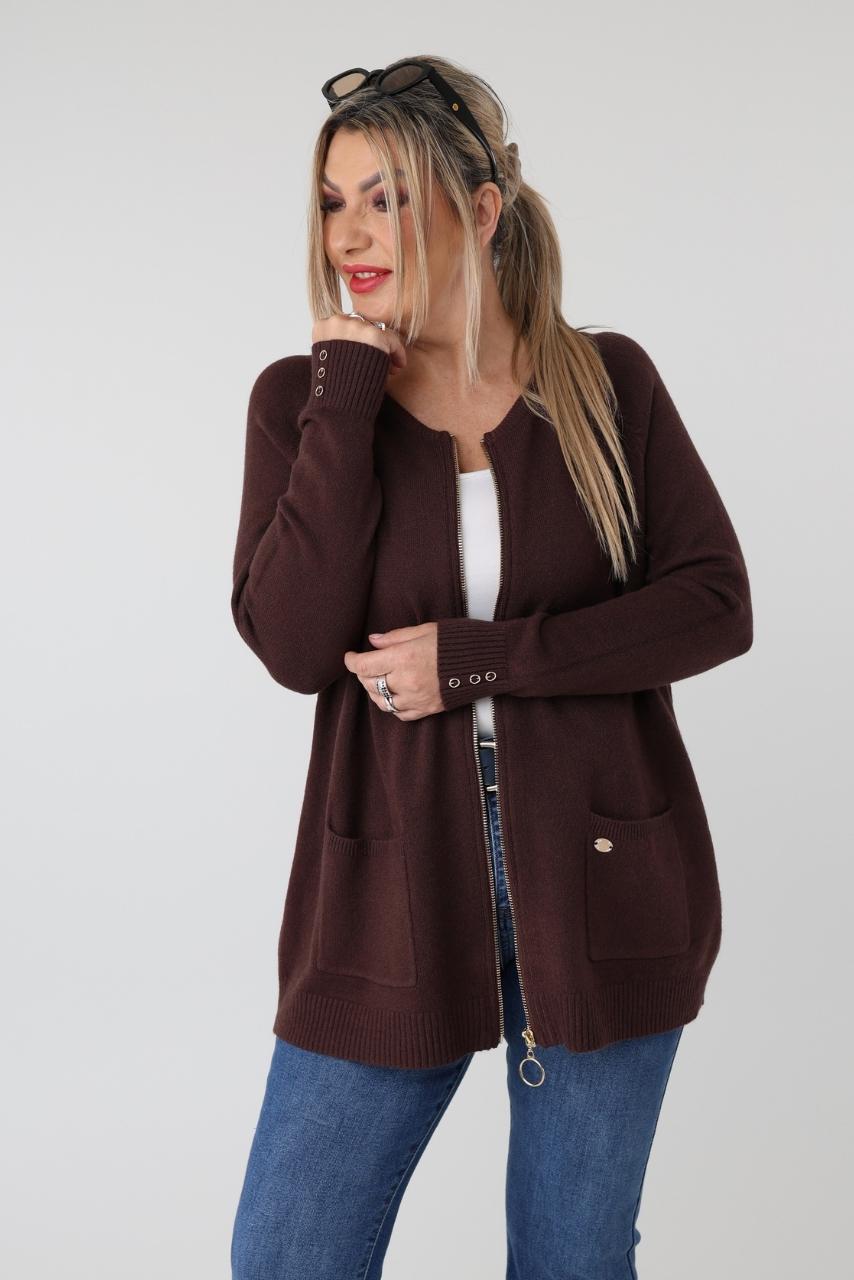 sweter rozpinany plus size