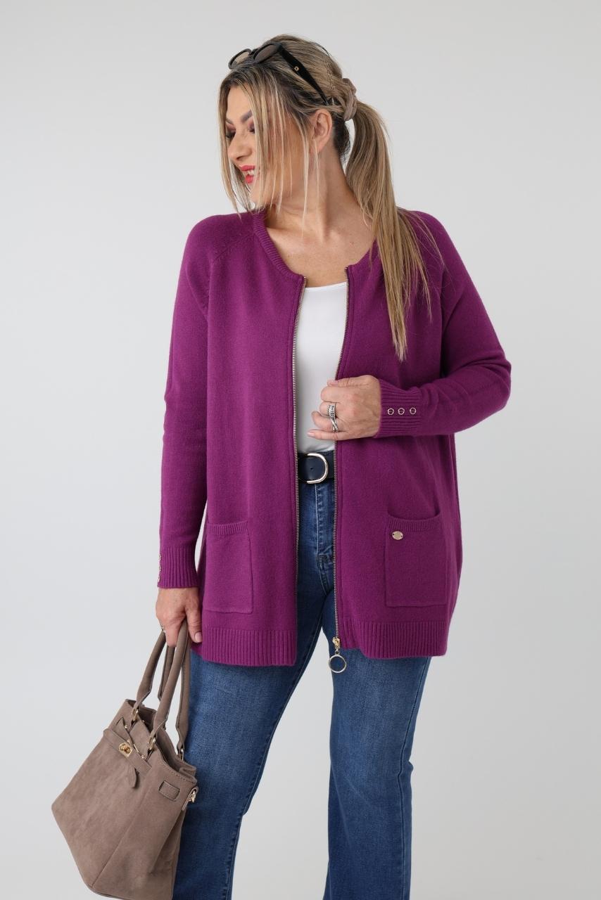 sweter rozpinany plus size