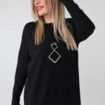 Elegancki ażurowy sweter damski plus size – luźny sweter XXL w dużych rozmiarach dla puszystych kobiet