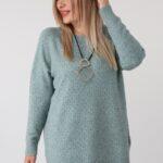 Elegancki ażurowy sweter damski plus size – luźny sweter XXL w dużych rozmiarach dla puszystych kobiet