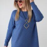 Elegancki ażurowy sweter damski plus size – luźny sweter XXL w dużych rozmiarach dla puszystych kobiet